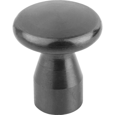 Kipp Flat Knob Flat D=M06 D1=25, Form:K Steel, Black Oxidized K0157.06